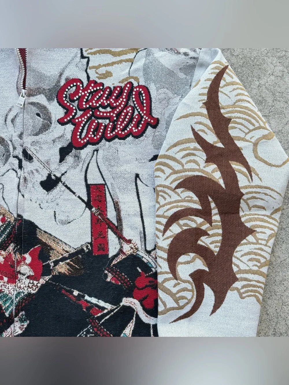 REBEL MINDS ‘STAY WILD’ Tapestry Zip Up Hoodie
